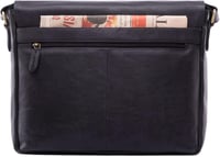 LEABAGS Valódi Bőr Válltáska Férfiaknak és Nőknek - Unisex Messenger Táska Vállpánttal, 15 Colos Laptoptartóval, Irodai Használatra 7