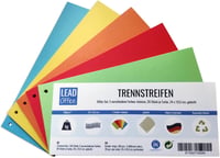 Lead Office Elválasztó Lapok 100 db Vegyes Szín DIN A4 Lyukasztott Dokumentum Szortírozó - Intensive 1