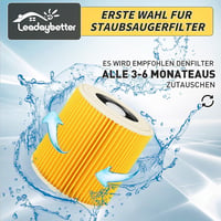 Leadaybetter 2db Kärcher WD3 WD2 MV2 MV3 porszívó szűrő patron csomag 3