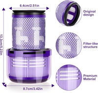 Leadaybetter Dyson V12 Slim Absolute HEPA szűrő csere kiegészítő készlet 3