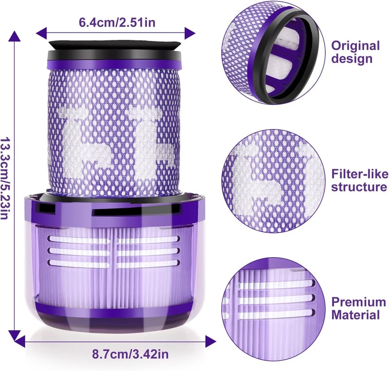 Leadaybetter Dyson V12 Slim Absolute HEPA szűrő csere kiegészítő készlet