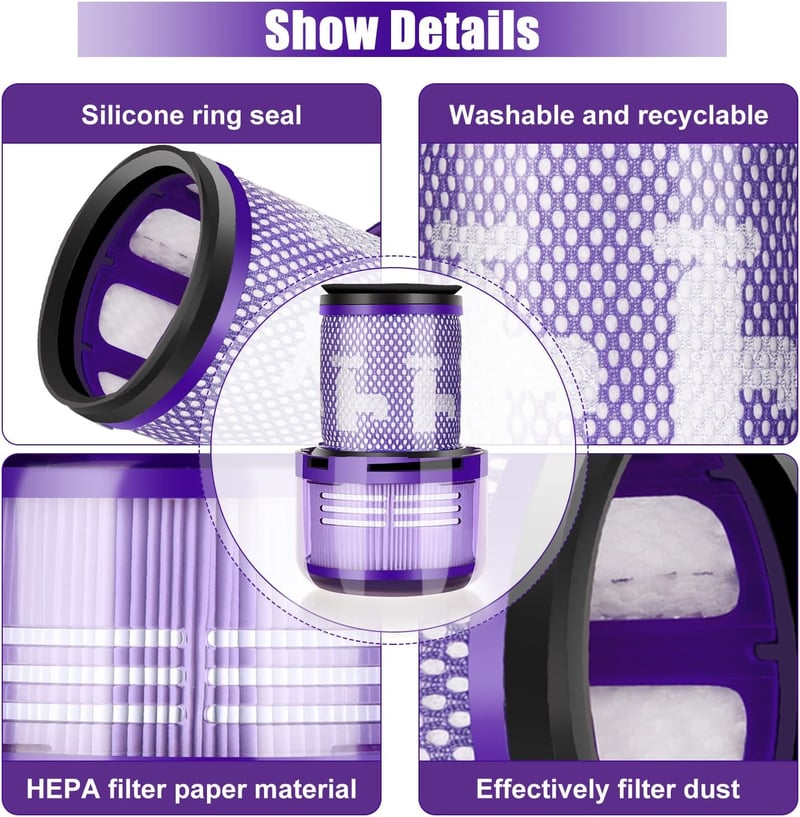 Leadaybetter Dyson V12 Slim Absolute HEPA szűrő csere kiegészítő készlet