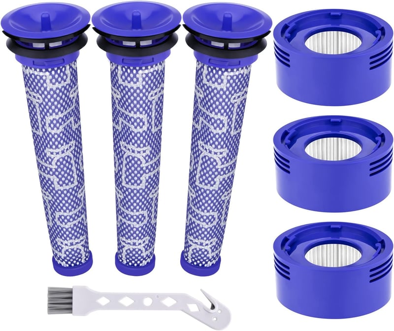 Leadaybetter Dyson V7 V8 SV10 porszívó szűrő csomag - 3 post és 3 pre filter