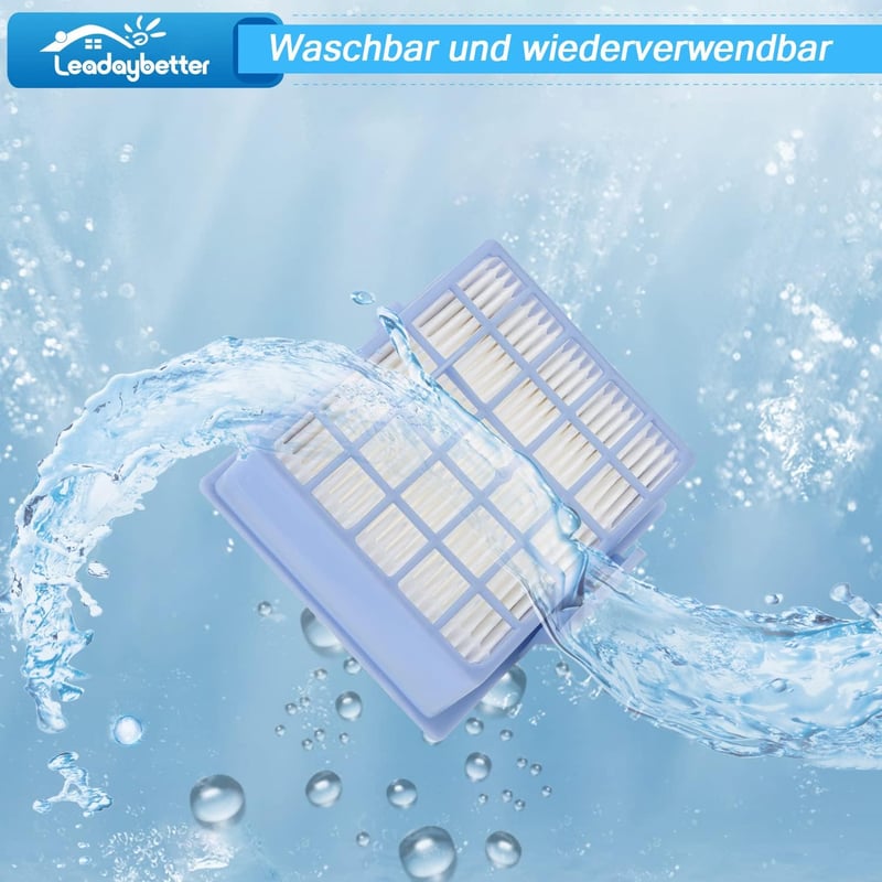 Leadaybetter HEPA és motor szűrő szett Siemens VSZ31423, VSZ31455, VSZ31456, VSZ31466 porszívóhoz