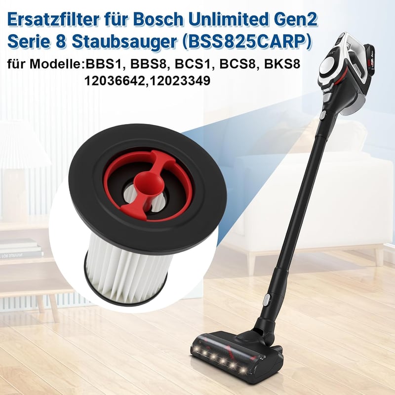 Leadaybetter HEPA szűrő Bosch Unlimited Gen2 Series 8 akkus porszívóhoz