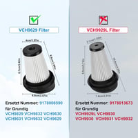 Leadaybetter HEPA szűrő Grundig VCH9829 VCH9832 VCH9630 porszívóhoz 6db 3