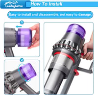 Leadaybetter Mosható HEPA Szűrő Készlet Dyson V11 V15 Porszívókhoz - 2 db Filter + Tisztítókefe, SV14 SV17 SV22 Kompatibilis 6