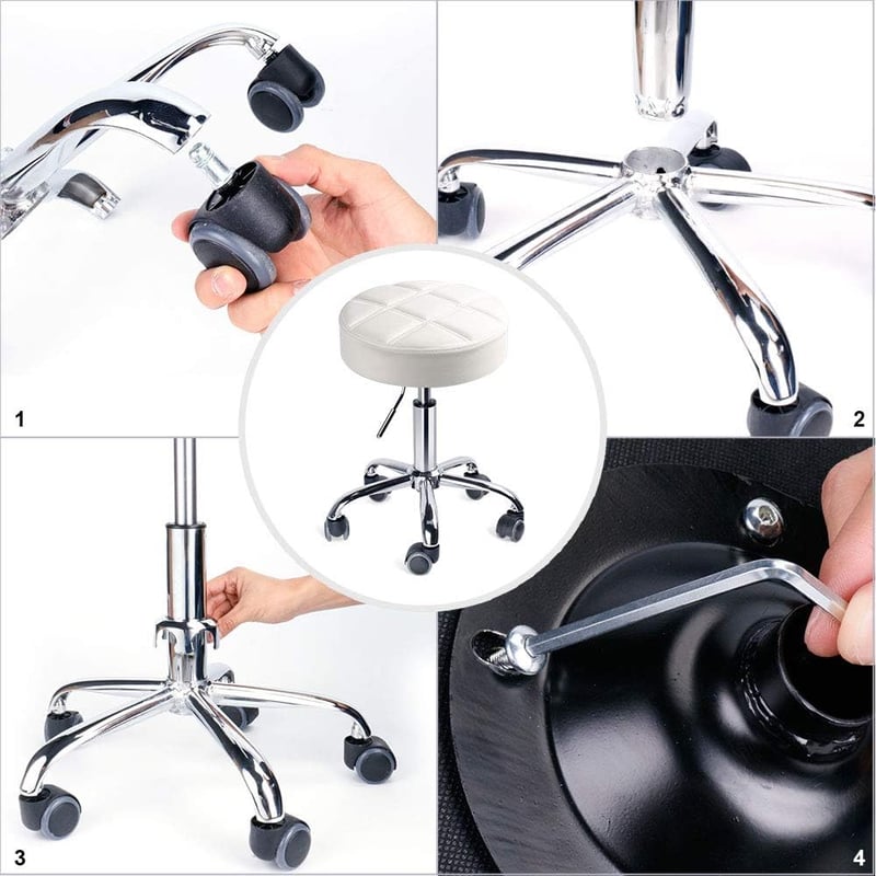 Leader Accessories forgó munkazsámoly magasságállítható görgős stúdió szék