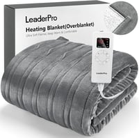 LeaderPro Elektromos Takaró 160x180cm - 6 Hőfokozat, Automata Kikapcsolás, Mosható, Túlmelegedés Elleni Védelem, 1-9 Órás Időzítő, Flannel 1
