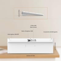 LeadsaiL AZERTY Vezeték nélküli Billentyűzet USB 2.4GHz Multimédia Gombokkal 6