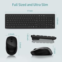 LeadsaiL K786 Vezeték nélküli billentyűzet és egér szett, QWERTZ német layout, csendes billentyűzet, 2.4 GHz USB nano vevővel - black 6