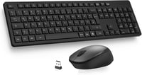 LeadsaiL K786 Vezeték nélküli billentyűzet és egér szett, QWERTZ német layout, csendes billentyűzet, 2.4 GHz USB nano vevővel - black 1