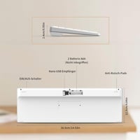 LeadsaiL Vezeték Nélküli Billentyűzet 2.4 GHz QWERTZ Német Kiosztás Numerikus Billentyűzettel Csendes Gombokkal PC Laptop Mac 6