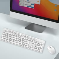 LeadsaiL Wireless Billentyűzet és Egér Szett Numerikus Billentyűzettel, 2.4GHz USB, Fehér 7