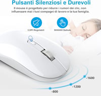 LeadsaiL Wireless Billentyűzet és Egér Szett USB Ergonomikus Csendes QWERTY 4