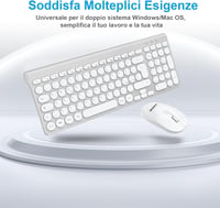 LeadsaiL Wireless Billentyűzet és Egér Szett USB Ergonomikus Csendes QWERTY 7