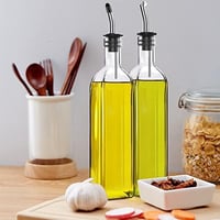 Leaflai Olívaolaj Adagoló Üveg 2db Rozsdamentes Acél Öntővel 500ml 4