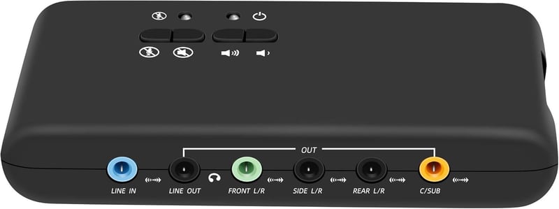 LEAGY USB 7.1 Külső Hangkártya 8 Csatornás Surround Sound Hangdoboz