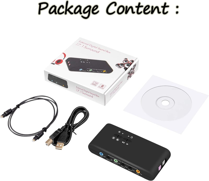LEAGY USB 7.1 Külső Hangkártya 8 Csatornás Surround Sound Hangdoboz