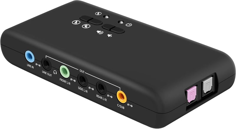 LEAGY USB 7.1 Külső Hangkártya 8 Csatornás Surround Sound Hangdoboz