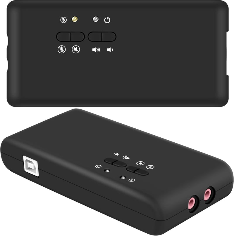 LEAGY USB 7.1 Külső Hangkártya 8 Csatornás Surround Sound Hangdoboz