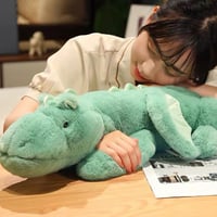 Záťažový plyšový drak Leahaoe, senzorická hračka, 110 cm, 4,5 kg – modrý/zelený/ružový/biely 4