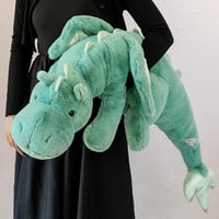 Záťažový plyšový drak Leahaoe, senzorická hračka, 110 cm, 4,5 kg – modrý/zelený/ružový/biely 6