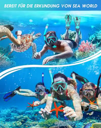 Lealinga 3 az 1-ben búvárkészlet állítható úszólábakkal, anti-szivárgó maszk és száraz snorkel 7