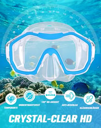 Lealinga Snorkel Szett 2 Személyes Panoráma Maszk Száraz Snorkelcsővel Anti-Fog 2
