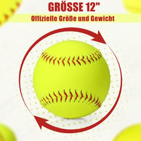 LeapBeast 12 Inch Softball Edzés Labda, PU Felület Kezdőknek, Ifjúsági Gyakorlás Sportlabda 2