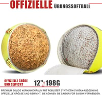 LeapBeast 12 Inch Softball Edzés Labda, PU Felület Kezdőknek, Ifjúsági Gyakorlás Sportlabda 3