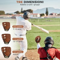 LeapBeast Baseball Kesztyű Labdával, Softball Kesztyű Gyerekeknek és Felnőtteknek, Edzés és Verseny 5
