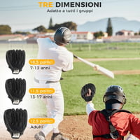LeapBeast baseball és softball kesztyű 1 labdával, fekete - 12,5" 5
