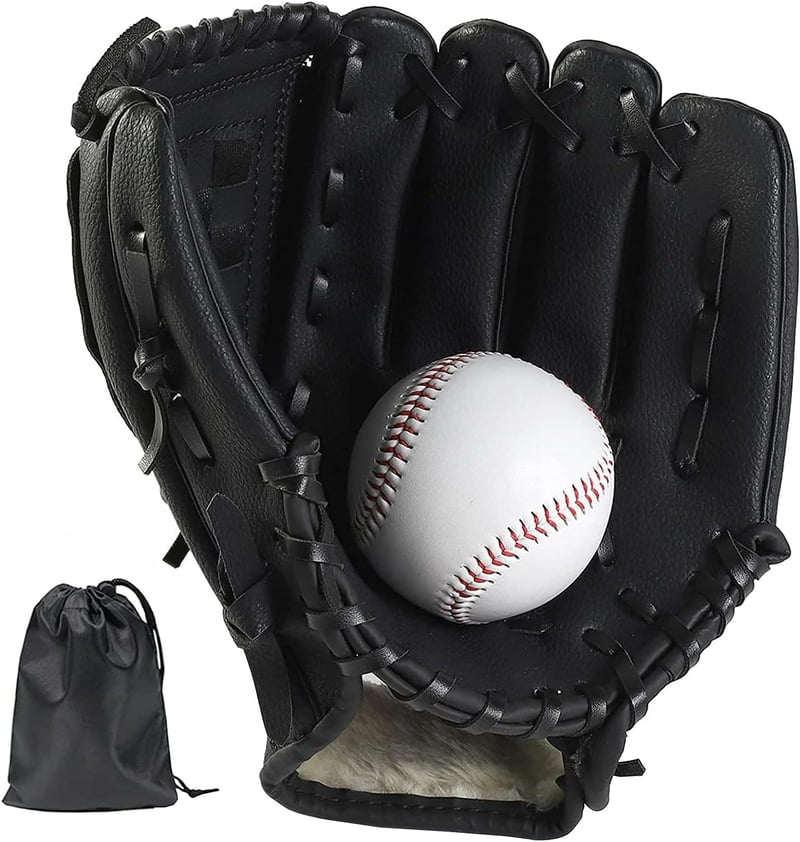LeapBeast baseball és softball kesztyű 1 labdával, fekete - 12,5"