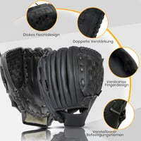 LeapBeast baseball és softball kesztyű 1 labdával, fekete - 12,5" 3
