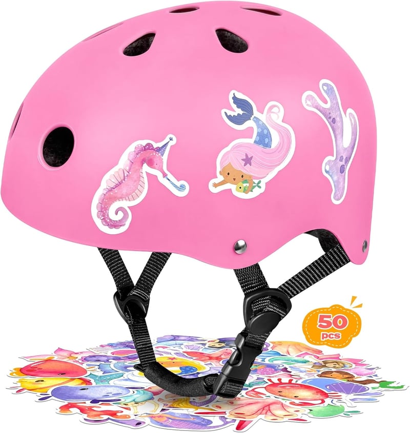 LeapBeast gyerek és ifjúsági kerékpáros sisak, S-es méret, állítható méret, MTB roller, rózsaszín