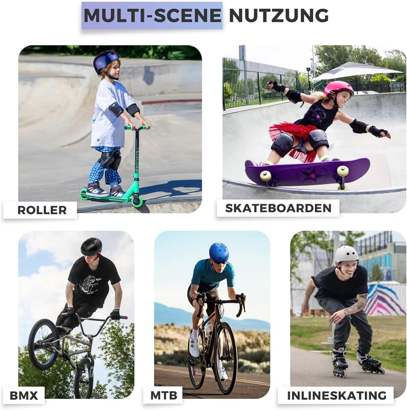 LeapBeast Kerékpár Sisak, M-es méret Szellőzős Könnyű Biztonságos Gördeszka BMX Roller Gyerek Felnőtt