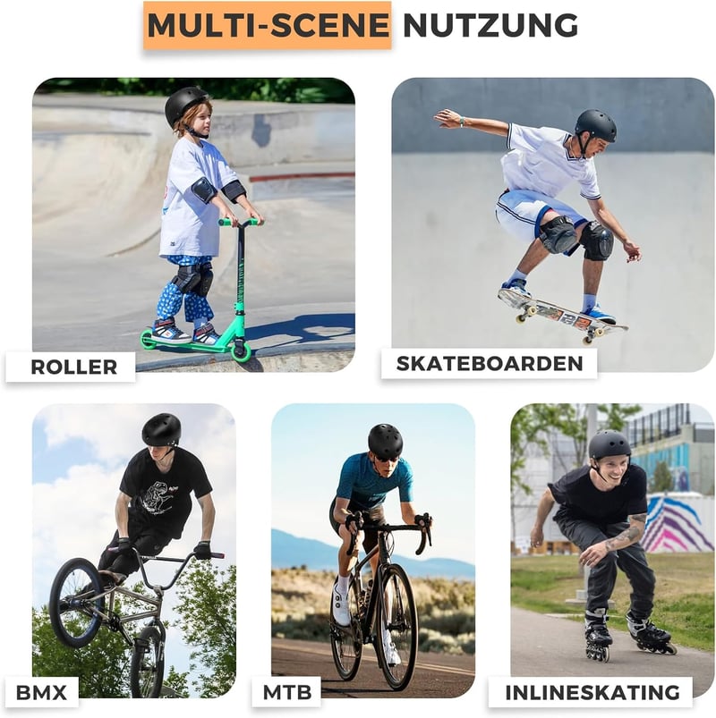 LeapBeast Kerékpár Sisak Szellőzős Könnyű Biztonságos Gördeszka BMX Roller Gyerek Felnőtt