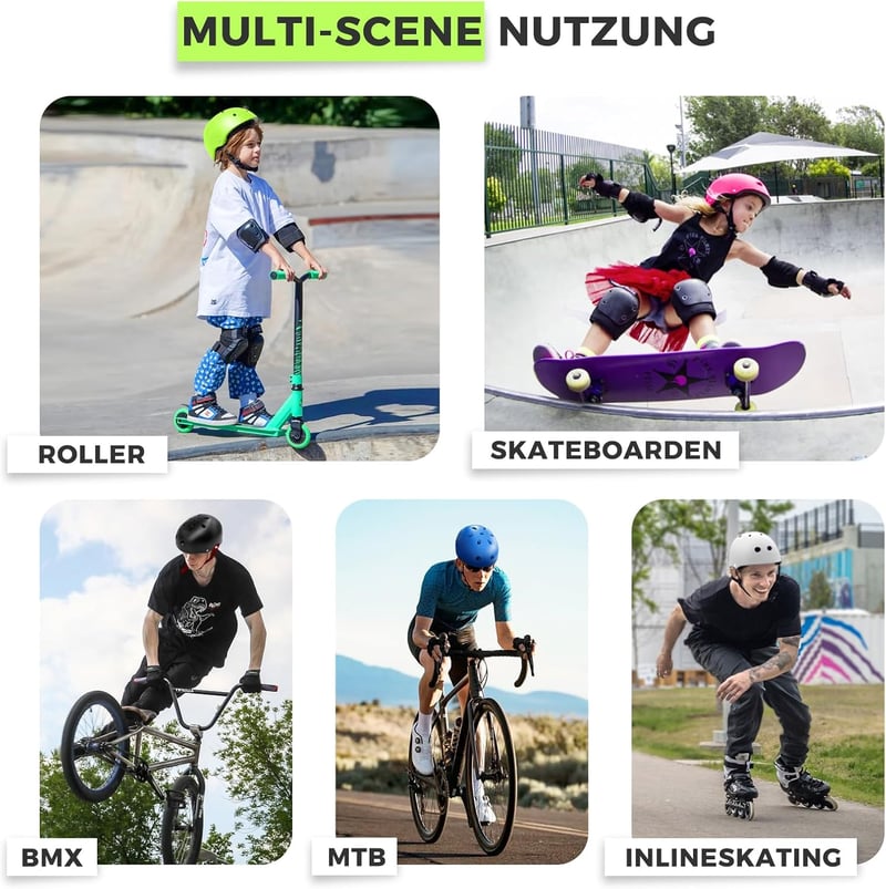 LeapBeast Kerékpár Sisak Szellőztetett Könnyű Biztonságos Gördeszka Roller BMX Gyerek Felnőtt