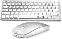 LEAPEST Wireless Bluetooth Billentyűzet és Egér Szett Tablet iPad Laptop Telefonhoz - silver 1