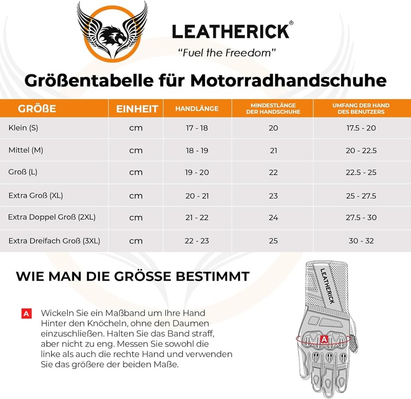 Mănuși moto din piele neagră pentru bărbați Leatherick, cu palmă căptușită și funcție touch screen