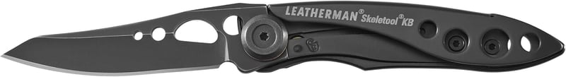 Leatherman Skeletool KB Fekete Zsebkés Rozsdamentes Acél Pengével és Sörnyitóval - Könnyű, Kompakt Alumínium Kialakítás, 36,8g