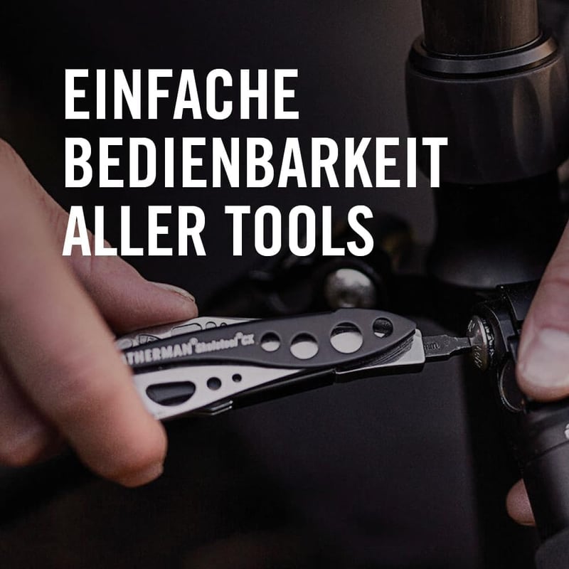 Leatherman Skeletool Multifunkciós Zsebszerszám - 7 Eszköz Egykezes Használattal, Rozsdamentes Acél, 142g, Ezüst, Karabinerrel