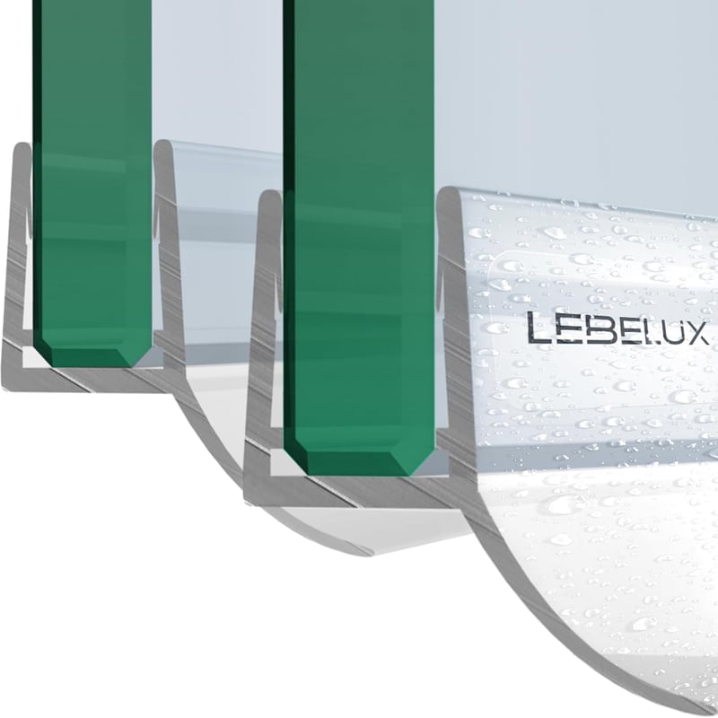LebeLux Zuhanytömítés 2x100cm Zuhanykabin Ajtó Tömítő Gumi 5-8mm Üvegajtóhoz PVC Vízzáró Szalag Zuhanyfülke Alsó Oldalsó Tömítés