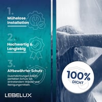LebeLux Zuhanytömítés 2x100cm Zuhanykabin Ajtó Tömítő Gumi 5-8mm Üvegajtóhoz PVC Vízzáró Szalag Zuhanyfülke Alsó Oldalsó Tömítés 4