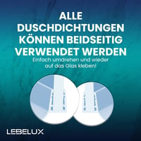 LebeLux Zuhanytömítés 2x100cm Zuhanykabin Ajtó Tömítő Gumi 5-8mm Üvegajtóhoz PVC Vízzáró Szalag Zuhanyfülke Alsó Oldalsó Tömítés 9