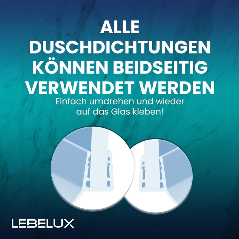 LebeLux Zuhanytömítés 2x100cm Zuhanykabin Ajtó Tömítő Gumi 5-8mm Üvegajtóhoz PVC Vízzáró Szalag Zuhanyfülke Alsó Oldalsó Tömítés