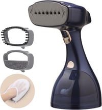 LEBENLANG 1500W kézi ruhasteamer 300ml tartállyal, 2 fej és vasalókesztyű 1