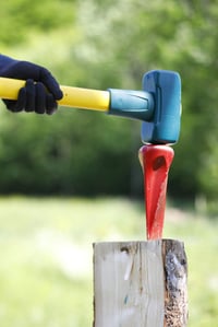 Štiepací klin Leborgne Coin Éclateur Rouge 2,1 kg, kovaný z kalenej ocele, klin na štiepanie palivového dreva, záhradné náradie 3