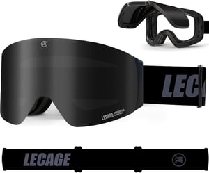 Lyžiarske okuliare LECAGE LH1106, magnetické vyklápacie, UV400, bezrámové - unisex